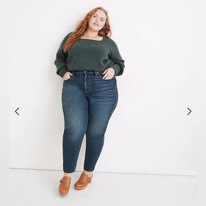 Madewell Plus Curvy High-Rise Skinny Jeans in Lanette Wash.